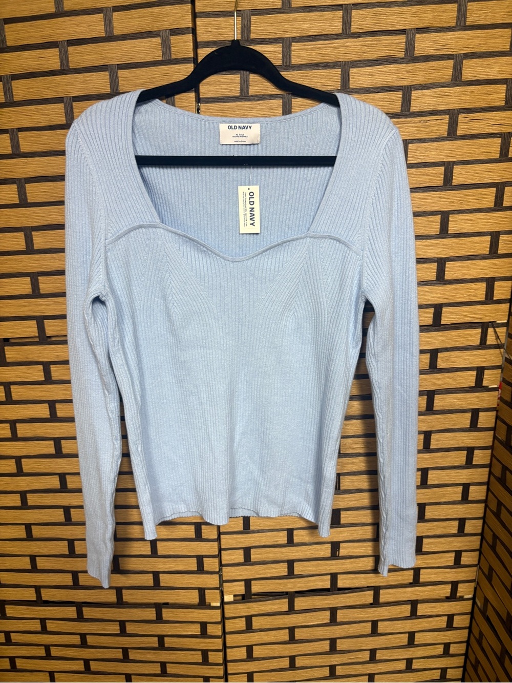 Old navy blue ribbed sweater top size xl tall
